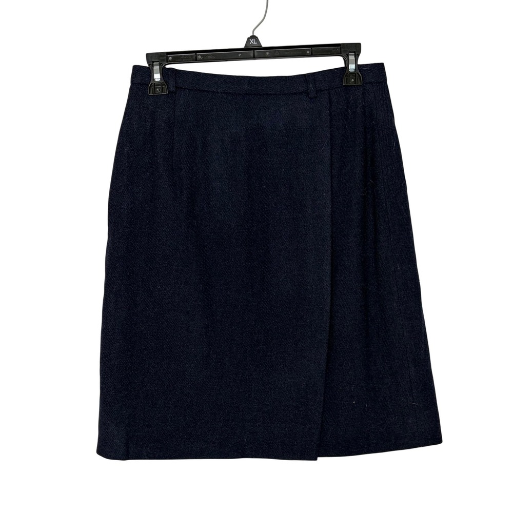 Vintage Pendleton Knockabouts Wool Skirt Size 8 Navy Blue USA